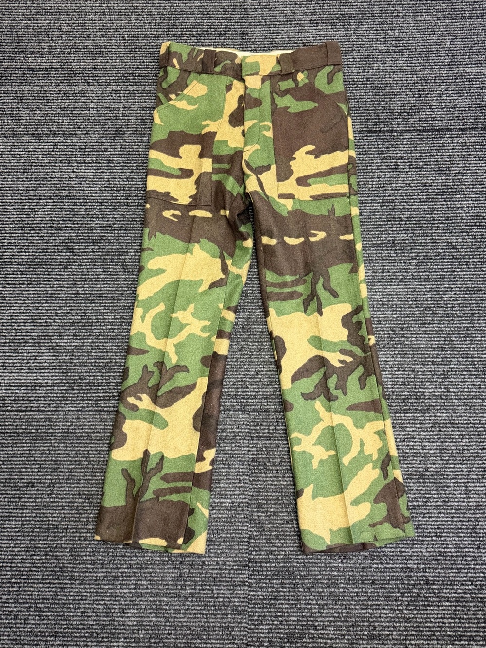 Vintage Brigade Quartermasters Pants Men 32x31 Camo Military Wool Talon 80s 70s